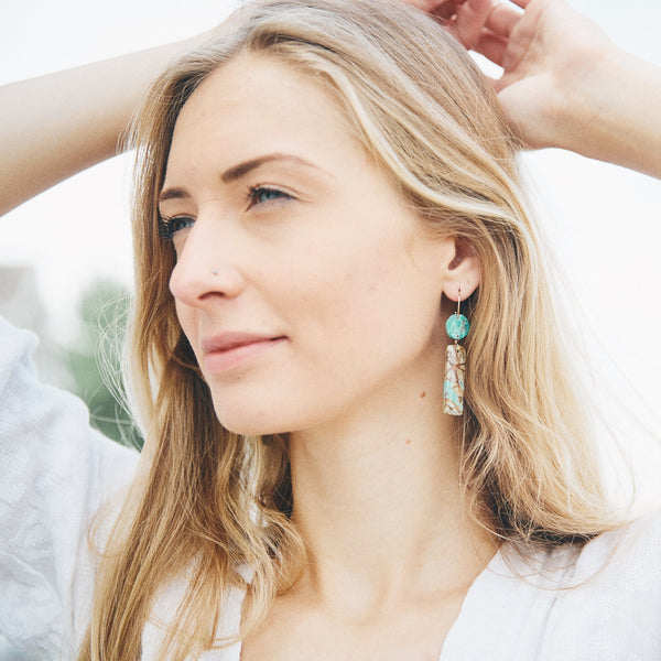 OOAK Natural Turquoise Earrings RT1
