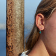 Patina circle earrings