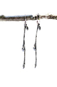 Handmade Oxidized Sterling Silver Budding Branch Earrings