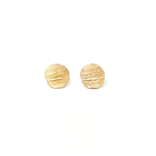 Circle Birch Stud Earrings