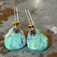 Ruby Fuchsite Earrings